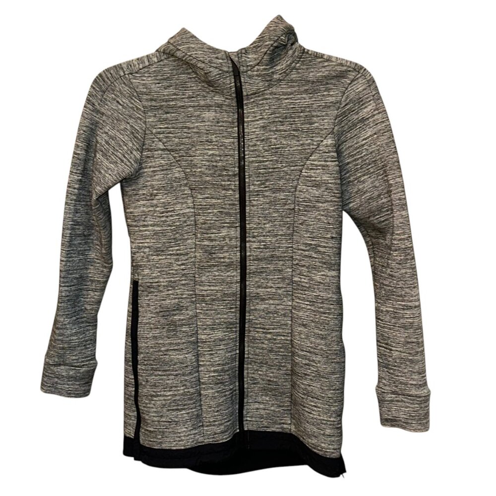 Lululemon Pick Your Path Heather Grey Jacket Size 4 LW4AVSS Hood‎ Running Gym